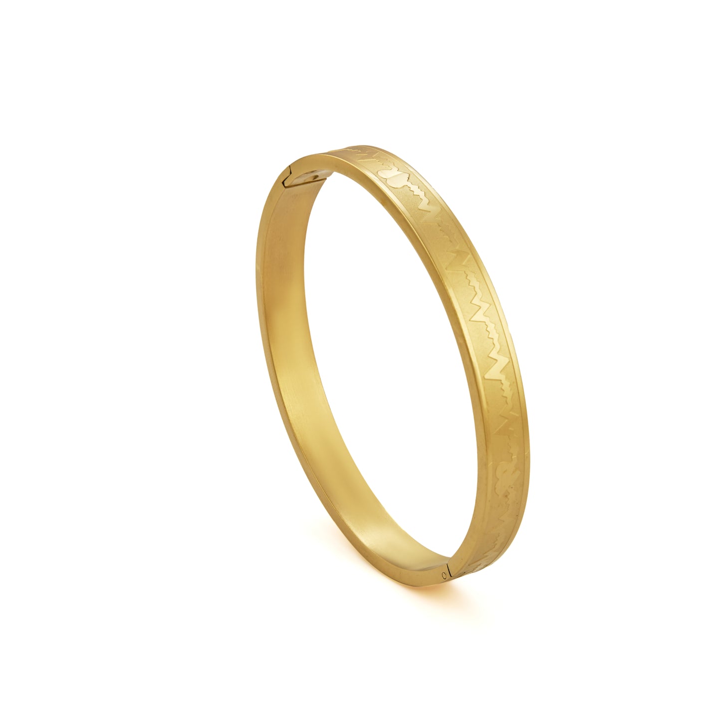 Men's Gold-Plated Kada Bracelet