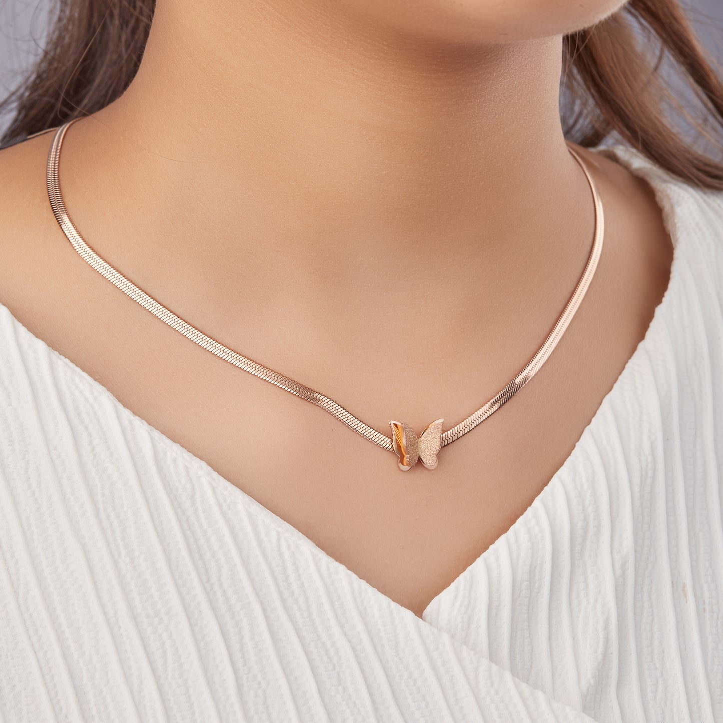 Butterfly Snake Necklace For Women