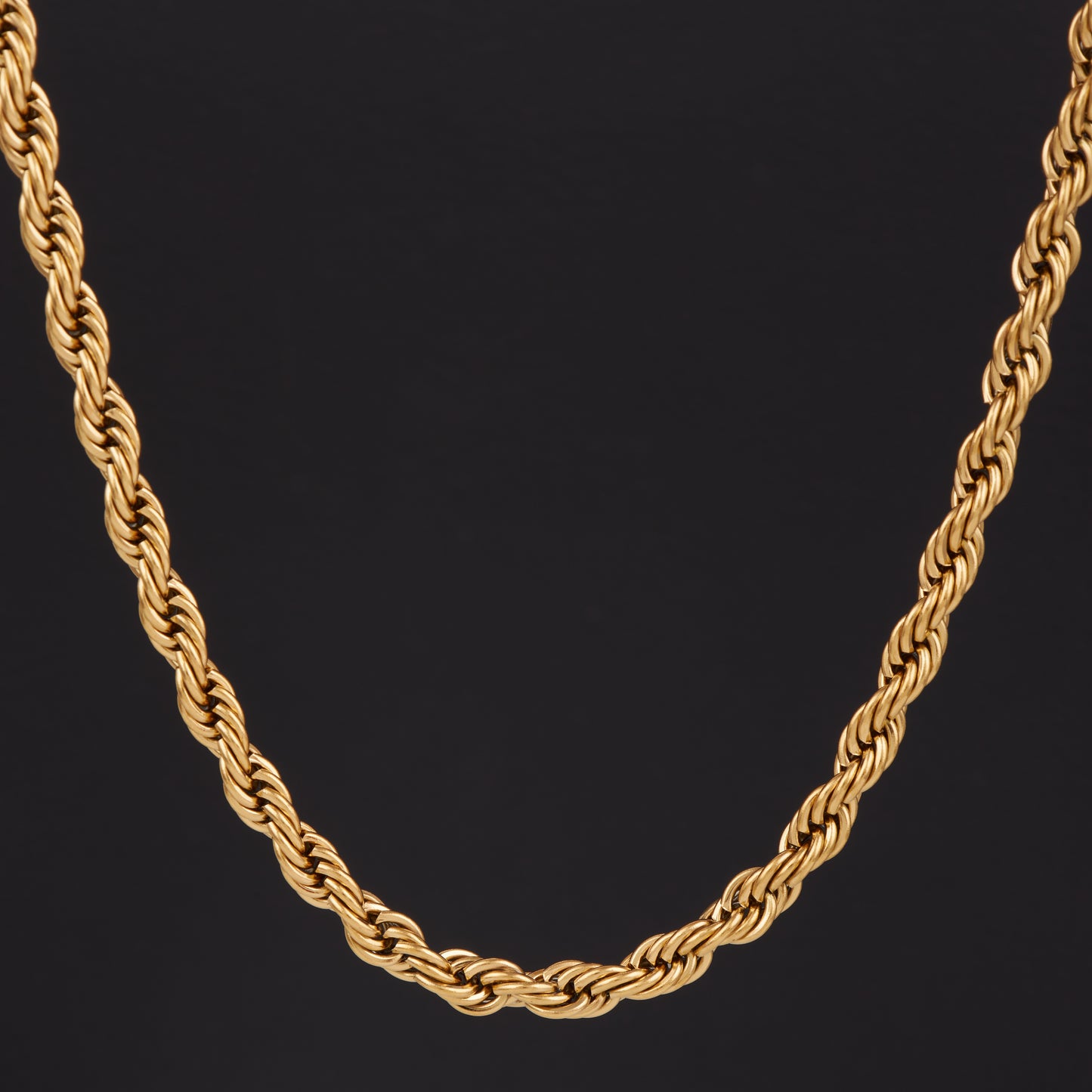 Gold-Tone Rope Chain Necklace For Men