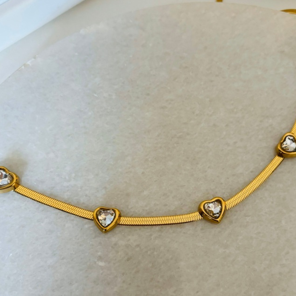 Multiple Stone Gold Necklace Chain For Women