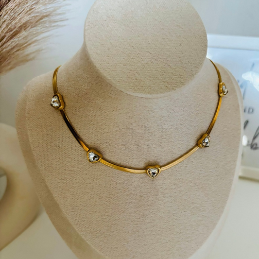 Multiple Stone Gold Necklace Chain For Women