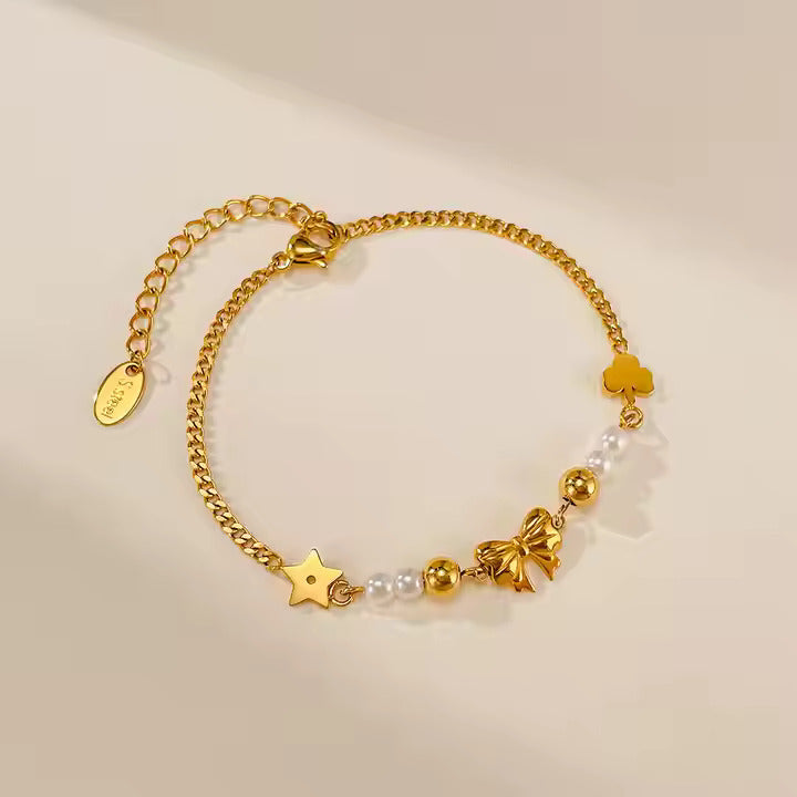 Twinkle & Grace Gold Plated Anti-Tarnish Nail Bracelet