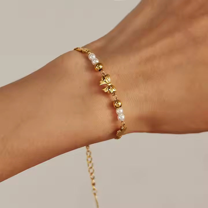 Twinkle & Grace Gold Plated Anti-Tarnish Nail Bracelet