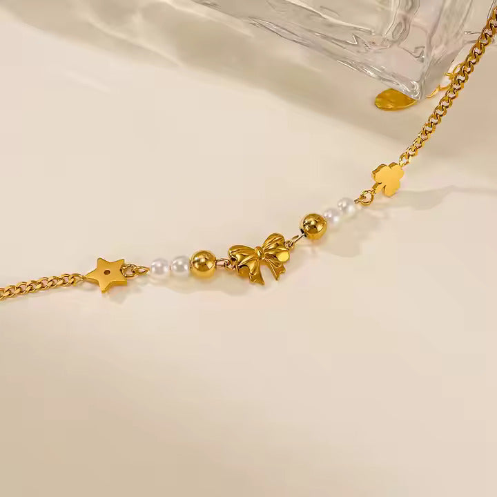 Twinkle & Grace Gold Plated Anti-Tarnish Nail Bracelet