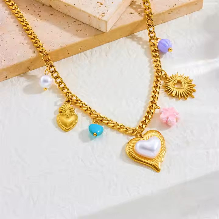Pastel Dreams Pendant Chain Necklace for Women