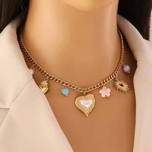 Pastel Dreams Pendant Chain Necklace for Women