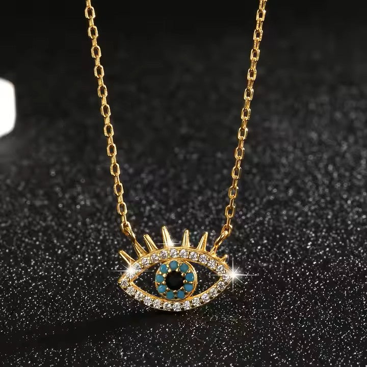 Charming Gold-Plated Kind Eye Luxe Charm Necklace