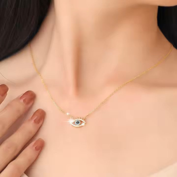 Charming Gold-Plated Kind Eye Luxe Charm Necklace