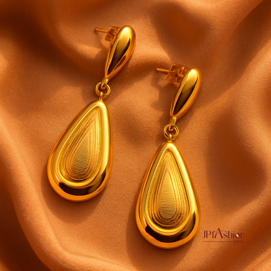 Golden Dew Drop Earrings