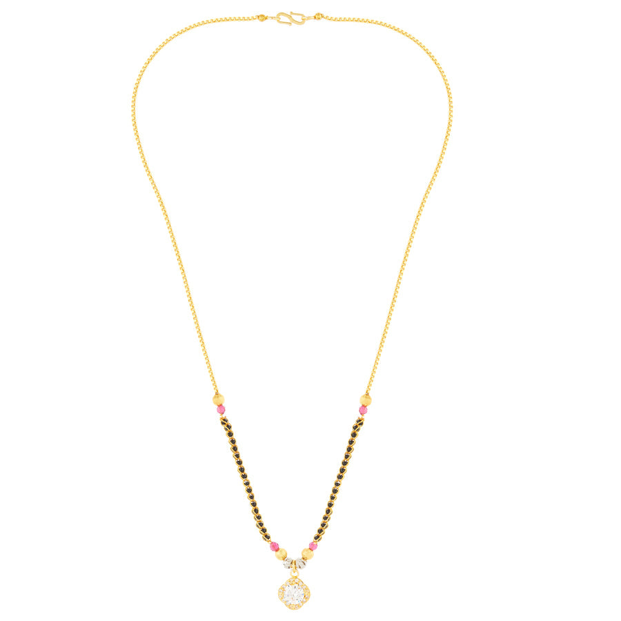 Lustrous Aura Round Diamond Mangalsutra For Women