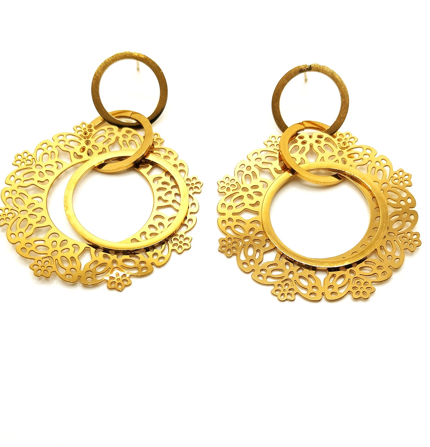 Trendy Golden Drop Earrings For Women