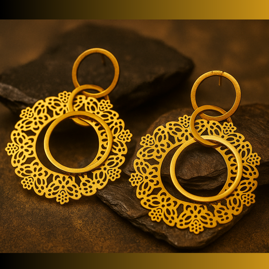 Trendy Golden Drop Earrings For Women