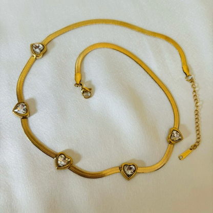Multiple Stone Gold Necklace Chain For Women
