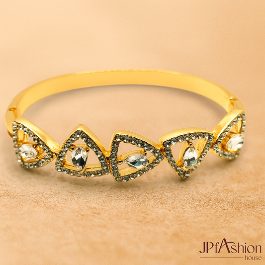 Classic Gold Plated  Stones Baby Kada Size 2 Inches (50MM)
